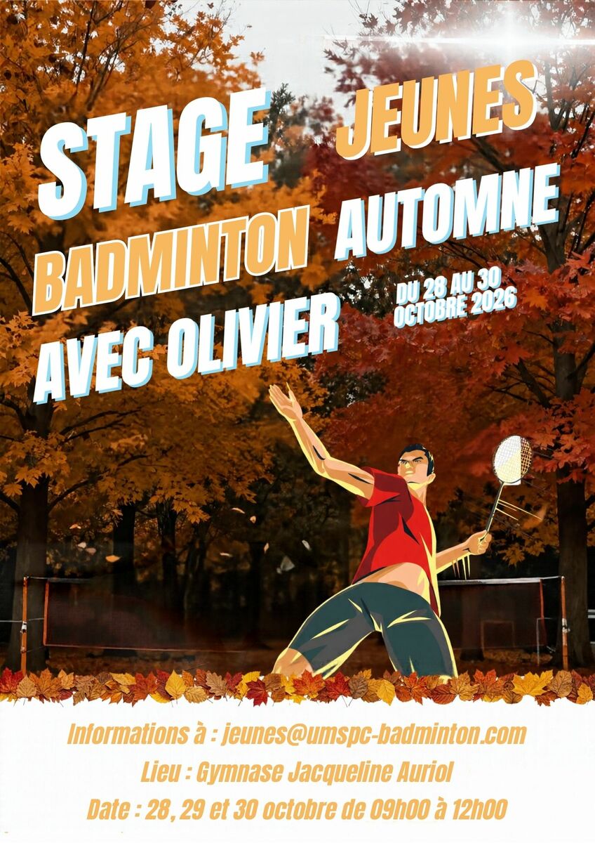 Stage jeunes Automne 28-29-30 octobre 2026